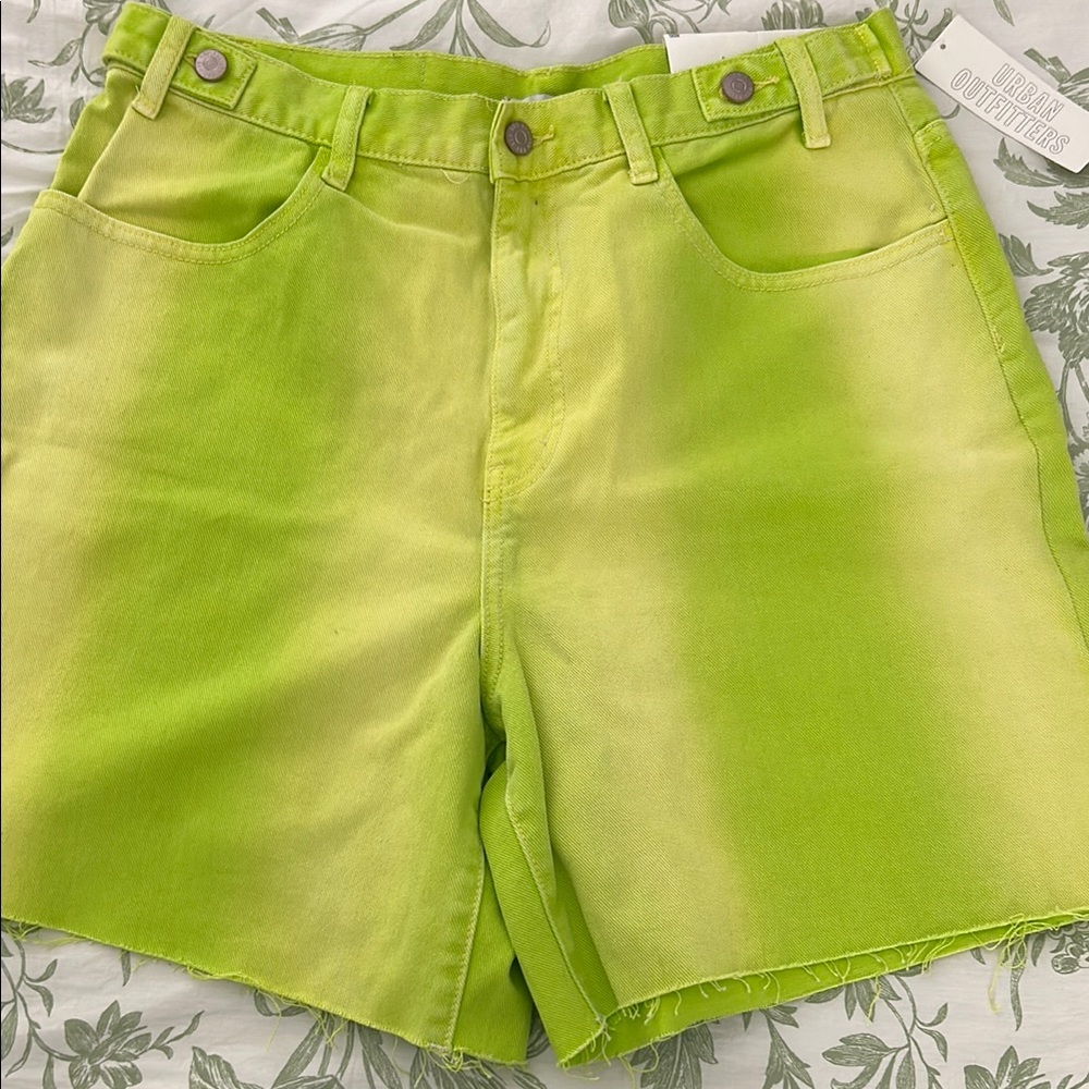 Urban Outfitters Green Jean Shorts High-Waisted